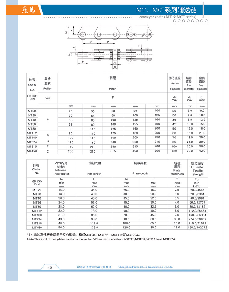 MT、MCT系列輸送鏈